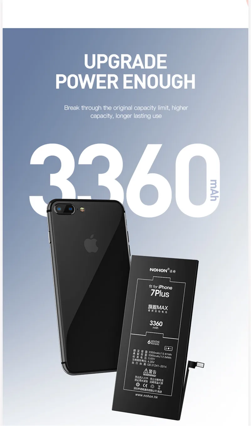 Новинка! Аккумулятор для iPhone 6, 6s, 7, 8 Plus, X, 6 Plus, 6s Plus, 7 Plus, 8 Plus, высокая емкость, сменный внутренний телефон, аккумулятор, Бесплатные инструменты