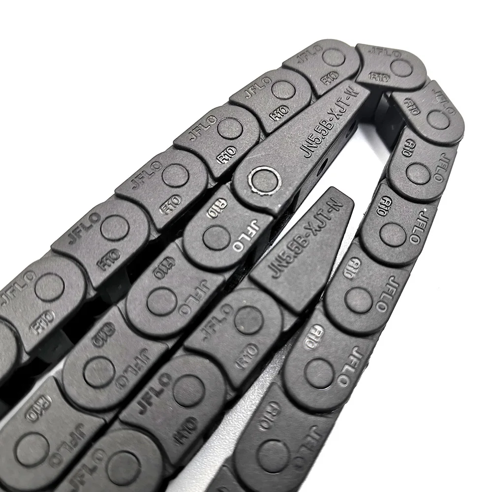 JFLO 5x5mm 1 Meter Miniature Wire Carrier Cable Drag Chain Bridge Type Non-Opening Engineering Nylon Towline Tanks Hot