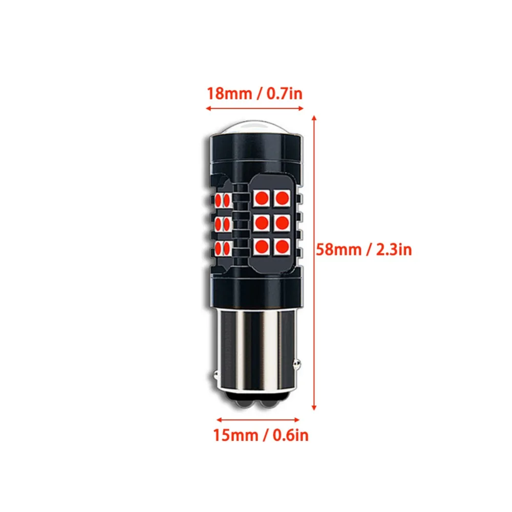 2 шт. 1157 Красный 30-SMD мигающий стробоскоп мигающий светодиодный тормозной задний светильник, лампы, мигающие тормозные лампы, объектив, высокий Реверсивный светильник s