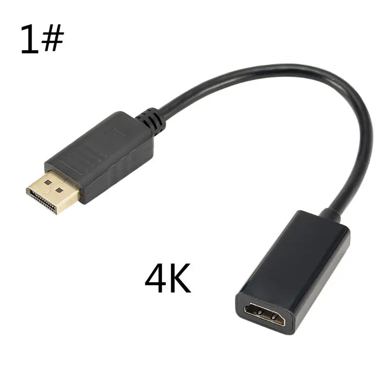 1 Адаптер DP к HDMI display port Мужской к женскому HDMI кабель конвертер адаптер для проектора дисплей ноутбука ТВ 4K* 2K 1080P - Цвет: 1