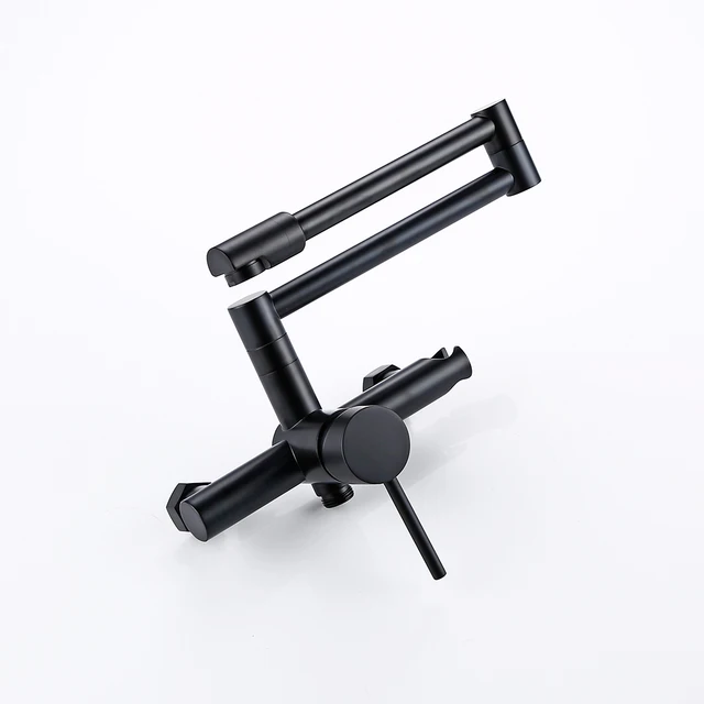 ทองเหลืองคุณภาพสูง Deck ติดตั้งสเปรย์ปืนคู่-Jointed หม้อ Filler Kitchen Sink ก๊อกน้ำเย็นหรือความร้อน water Tap 6