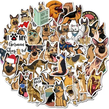 

50 Pieces New Animal Dog German Shepherd Sticker Waterproof Pvc Skateboard Laptop Graffiti Bottle Cool Vsco Stickers Kid Toy