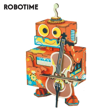 

Robotime Music Box 3D Wooden Puzzle Musical Toys DIY Assemble Model Building Kits Toys for Children Kids Adult AMD53