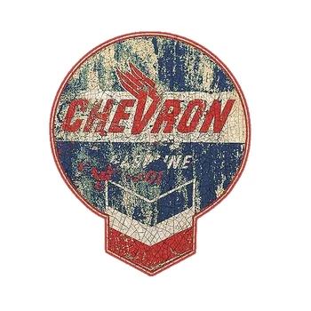 

Rusty spot distressed old engine oil wing badge hot rod retro car motorcycle sticker decal #1001