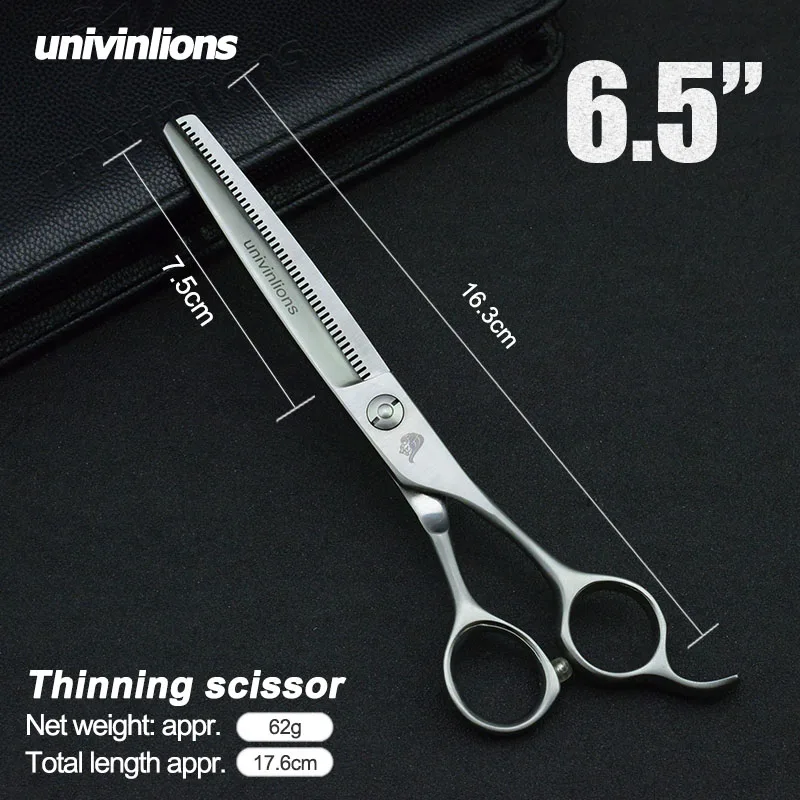 

6.5" Pet Dog Gromming Scissors Thinning Shears Sharp Edge Animals Cat Reversed Tooth Barber Hair Thinning Barber Cutting Tools