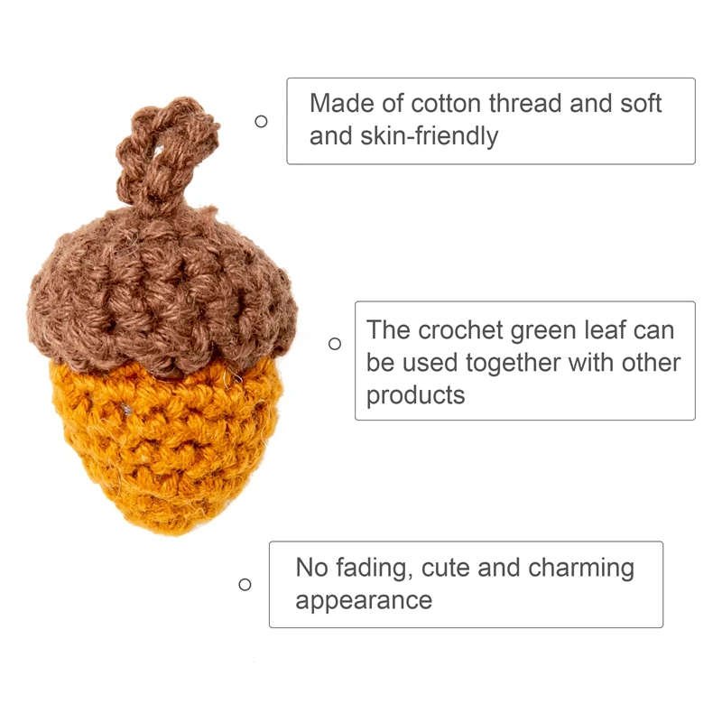 Wooden Crochet Beads Leaves Chewable Beads DIY Wooden Teething Knitting Jewelry Crib Sensory Toy Baby Teether 8pc teething toys baby teething toys