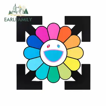 

EARLFAMILY 13cm x 12.7cm for Takashi-Murakami Car Truck Decal Bumper Window Fashion Personality Stickers 3D Waterproof Vinyl