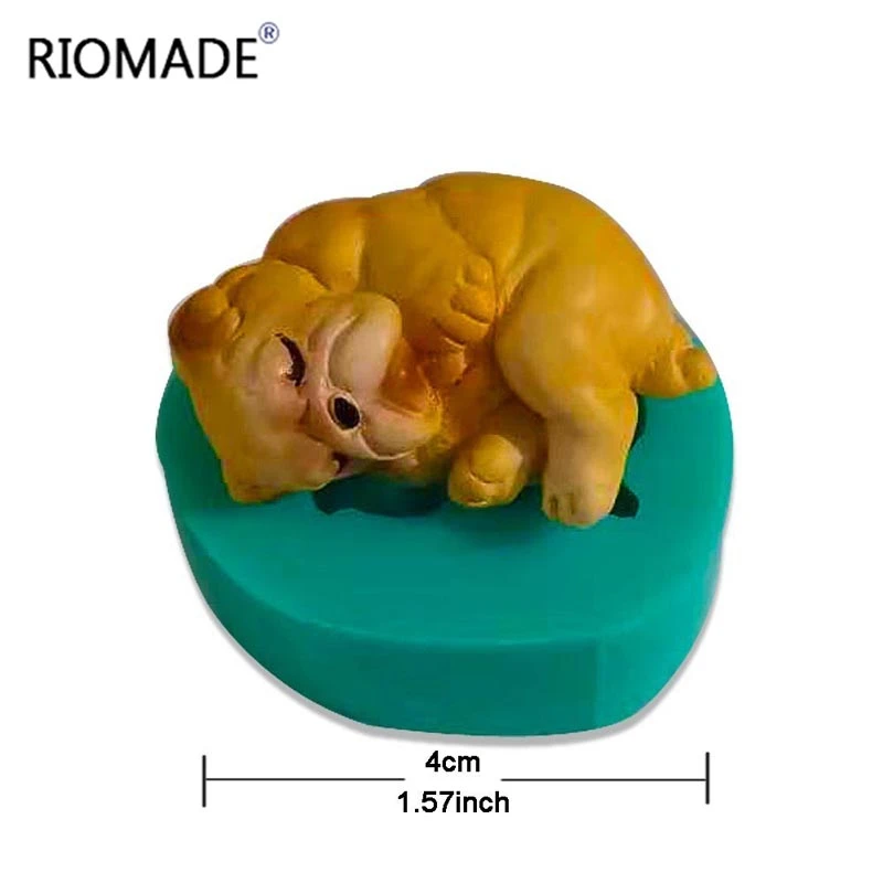 Mini Bulldog Silicone Mold Cake Decoration Tools Small Dogs Theme Fondant Molds Mould Plaster Cement Polymer Clay Animal Mould