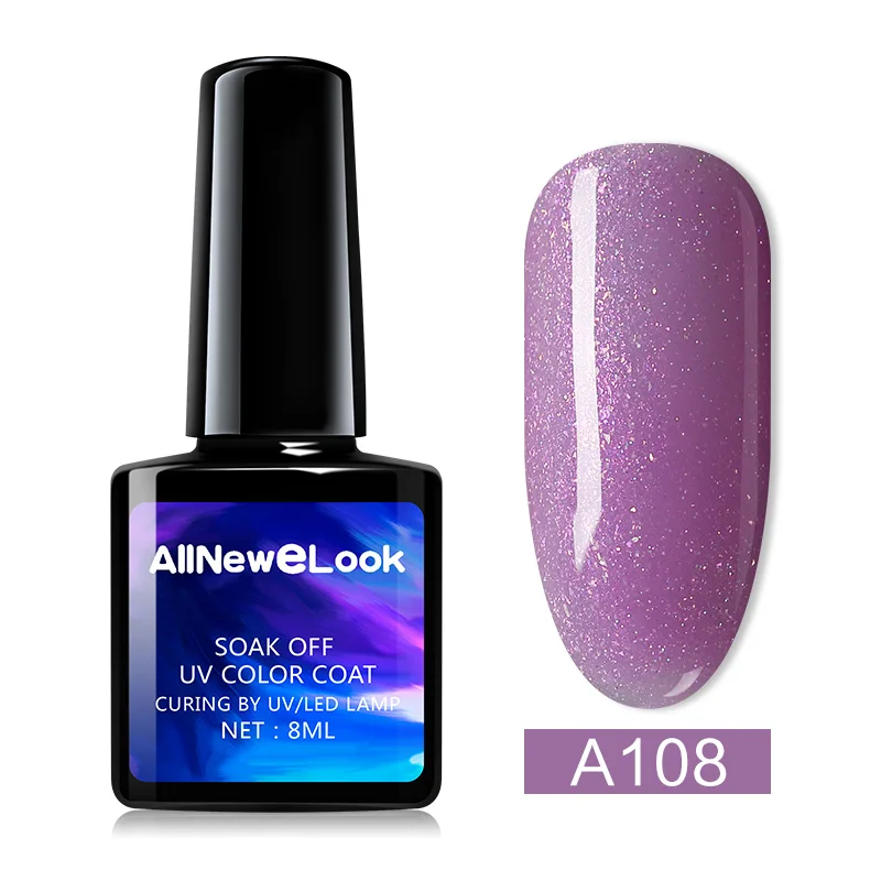 Allnewelook нейл-арта светодиодный лак для ногтей продукты для профессионалов UV лампа длительного действия Гель-лак для ногтей, Цвет 8 мл 120 Цвет лак - Цвет: 108