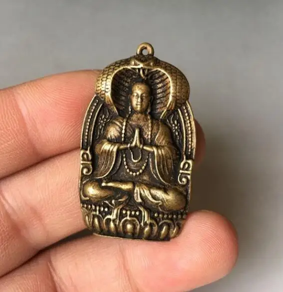 Китайская Чистая латунь Ksitigarbha Bodhisattva амулет кулон