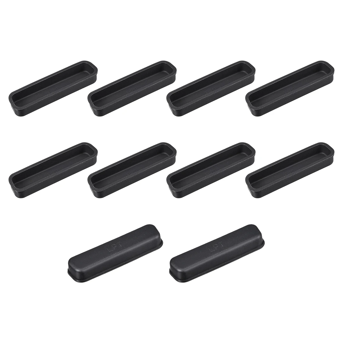 실리콘 DB-25 포트 병렬 프린터 LPT 방진 스토퍼 캡 커버, 블랙 먼지 플러그 38mm x 8mm 실리콘 포트 보호기, 10 개