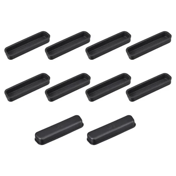 

uxcell 10pcs LPT DB-25 Silicone Protectors Port Parallel Printer Anti Dust Cap Cover 38mmx8mmm Black