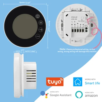 

WiFi LCD Intelligent Thermostat Programmable Temperature Controller APP Remote Control Compatible with tuya alexa Google smart