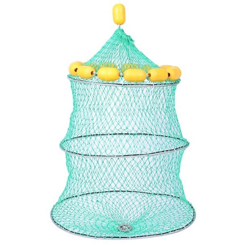 Portable Floating Ball Fish Net New Cast Mesh Cage Boat Fishing Catching Silk Material Fishing Net For Fishing Lure