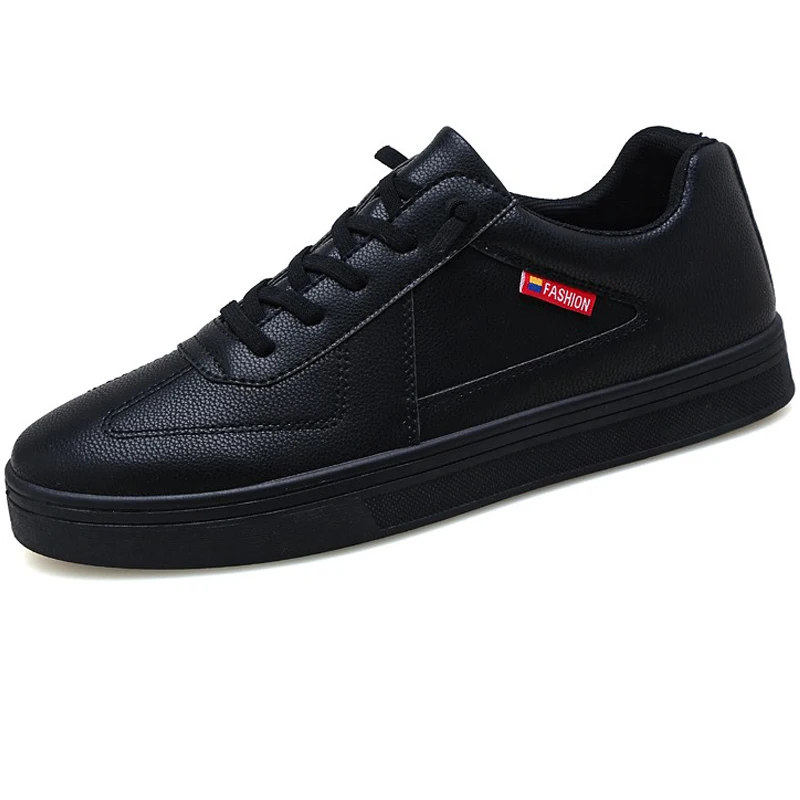 

Men Leather Fashion Sneakers Footwear Man Casual Shoes Zapatillas Homber Male Flats Shoes Outdoor Mens Designer Shoes Black Men