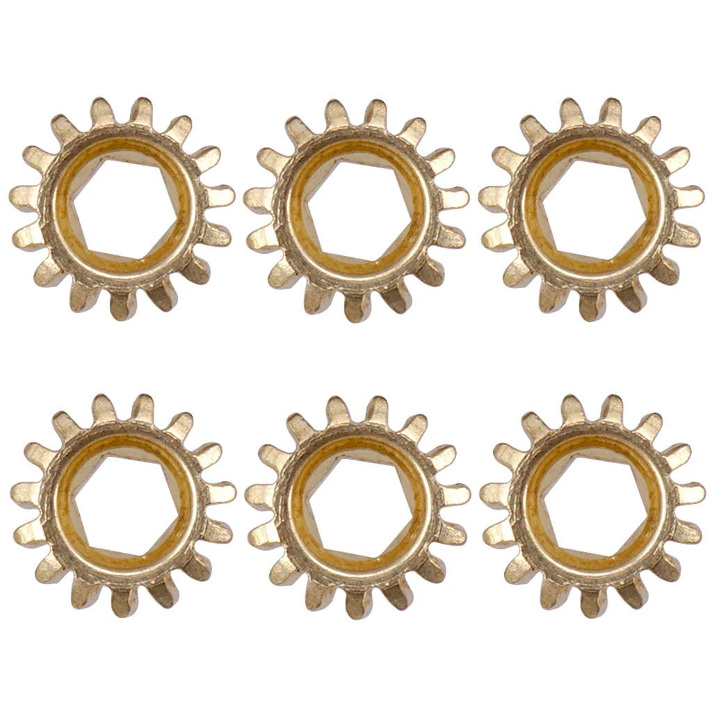 6x Iron Guitar Tuners Tuning Pegs Key Machine Head Hex Hole Gears Ratio 1:15