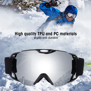 

Double Layers Ski Goggles Anti-fog Windproof Soft and Skin-friendly Elastic TPU Material