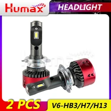 V6 2 шт. HB3 H7 H11 Светодиодный автомобильный головной светильник 25 Вт 45 Вт 55 Вт 8000 лм лампа дальнего и ближнего света Автомобильный Светильник лампы