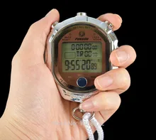 Digitale Stoppuhr Sport-Timer 1/1000 Zweite Professional Chronograph Zähler LCD Ausbildung Handheld Sport Stoppuhr mit Strap