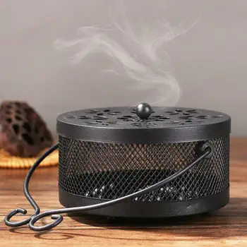 

Portable Mosquito Incense Box Incense Burner Mosquito Storage Rack With Lid Vintage Aromatherapy Stove Ash Tray