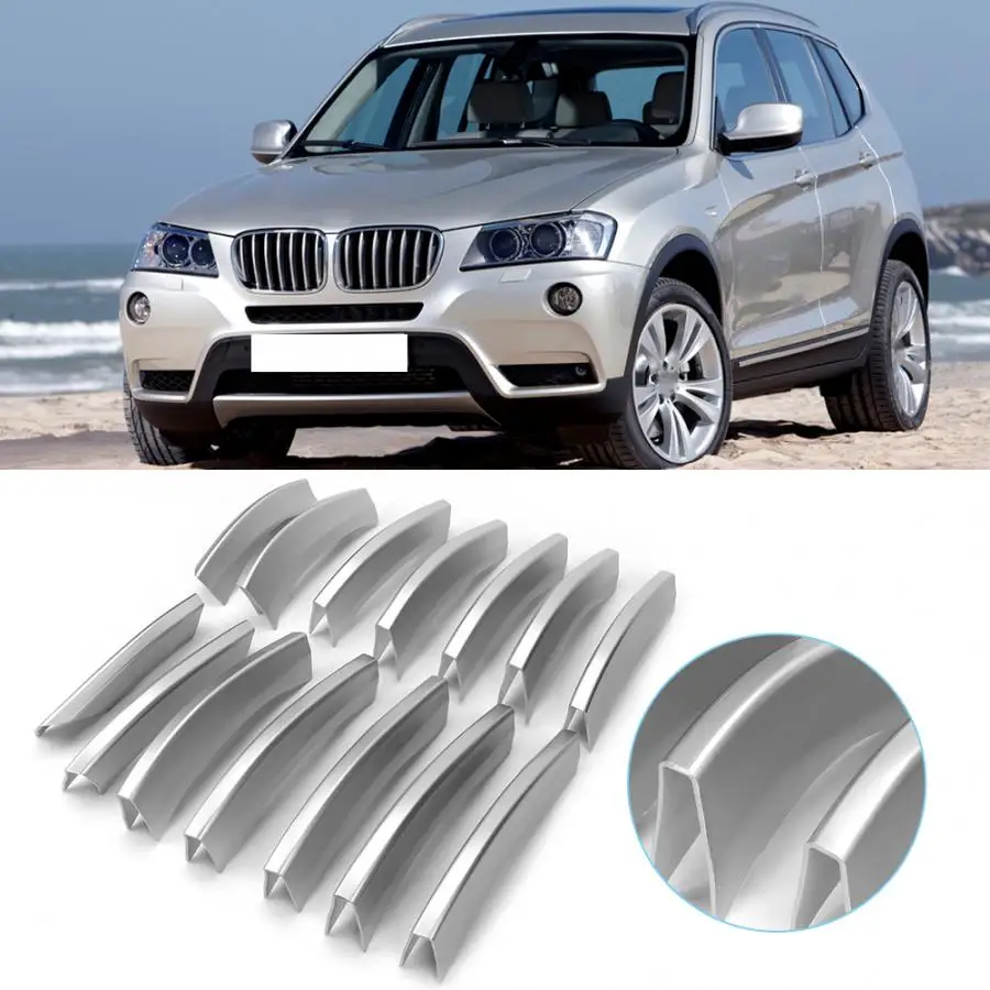 14 шт./компл. Передняя решетка Накладка ABS Chrome, пригодный для X3 f25 2011- авто-Стайлинг автомобиля из ткани, украшения