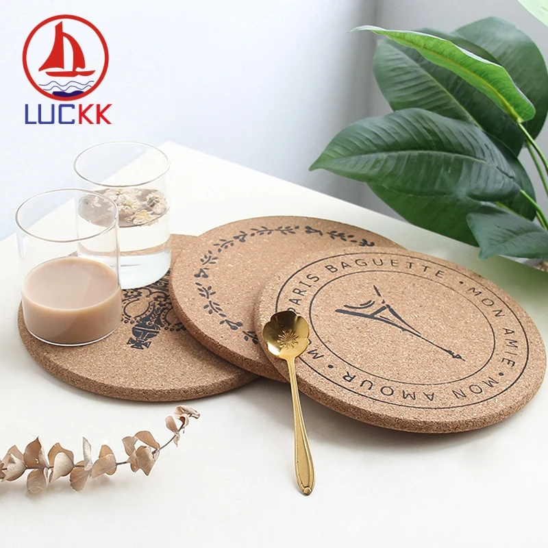 Stylish Copper Beaded Round Coaster Dining Table Placemat Decor 10cm Dia.