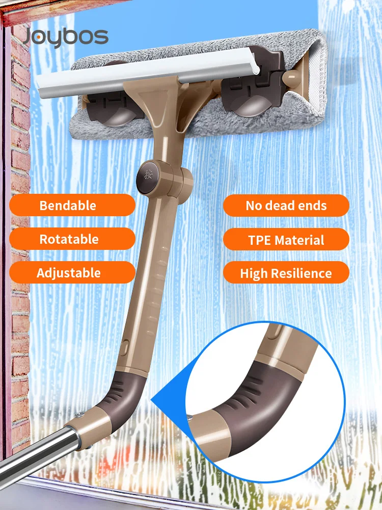 JOYBOS инструмент для очистки стекол, телескопический стержень, домашний двусторонний очиститель окон, скребок для высоких окон, инструмент для очистки JBS70|Скребки| | АлиЭкспресс - 100 топовых товаров с Али