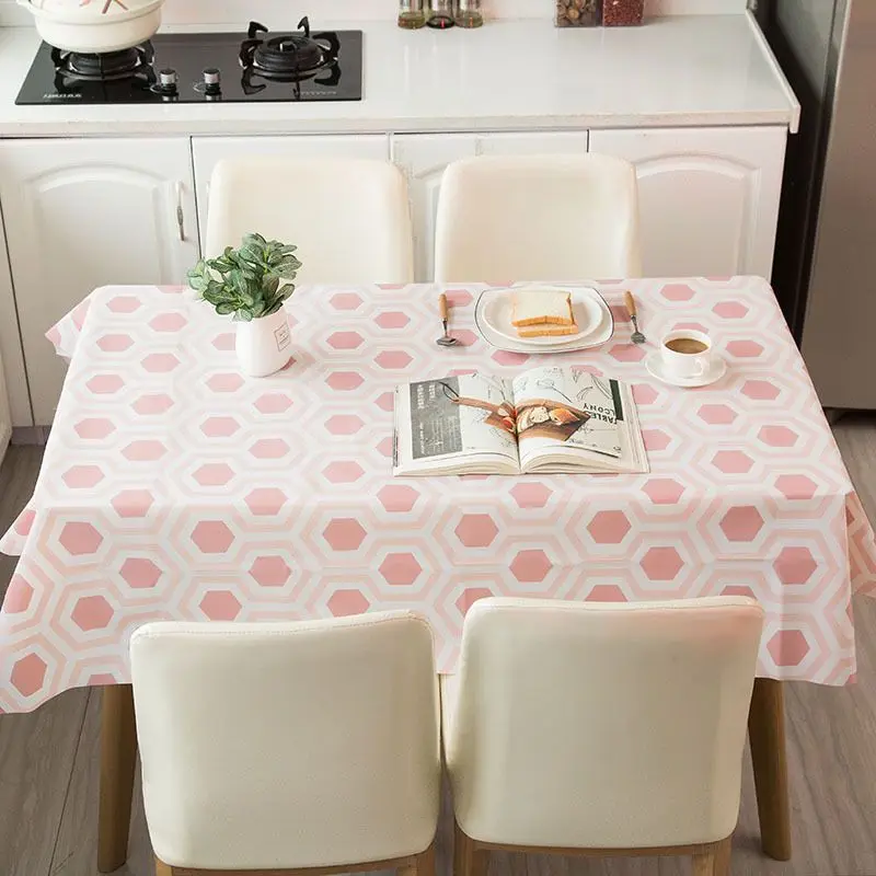 

Nordic Tablecloth Household Square Tablecloth Reusable Plastic Tablecloth Waterproof Oil-proof Table Tablecloth new