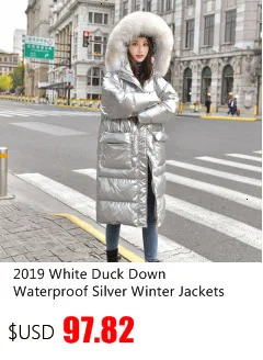 X-Long 90% пуховик с капюшоном и воротником из натурального меха, зимняя теплая куртка для женщин, толстая Водонепроницаемая Женская парка, зимняя верхняя одежда