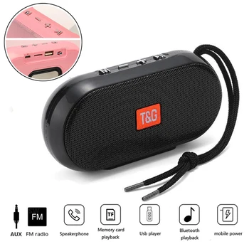 

2020 New Small Portable Bluetooth Speaker Wireless Mini Column Music Center Subwoofer USB Speakers for Phones with TF FM Radio