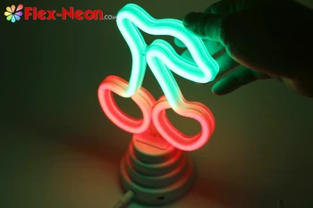 

USB battery LED Neon Tube Night Light Cherry I love you night light authorized by by Flex-Neon.com Christmas