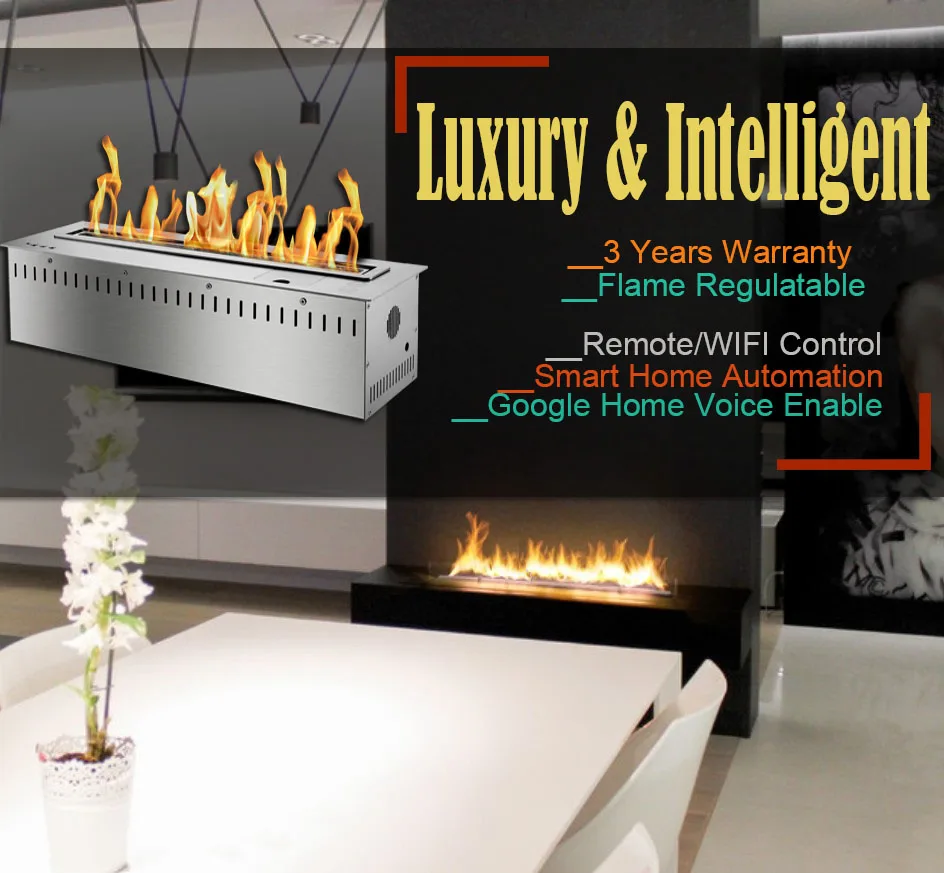

hot sale 18 inches alcohol remote fireplace burner ethanol insert