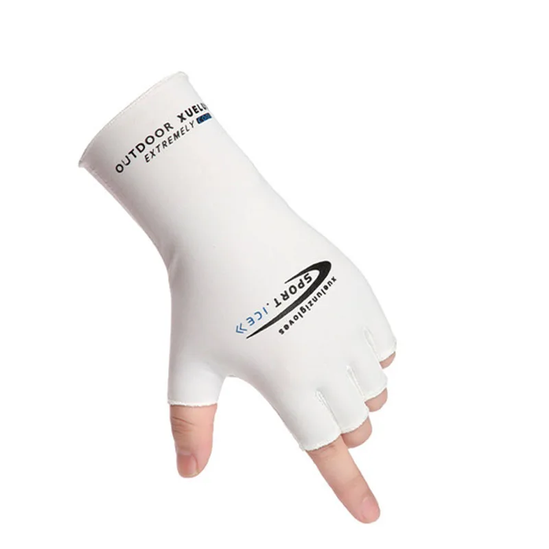 Перчатки для рыбалки утечки Половина Finger Ice Silk перчатки с защитой UV Одежда от