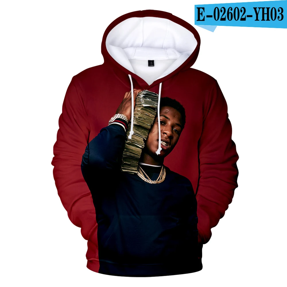 3D Rapper YoungBoy Never Broke снова 3D толстовки для мужчин/женщин Хип Хоп Уличная Повседневная осенне-зимняя теплая толстовка - Цвет: 3D