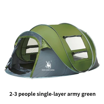 

2-3 Person Camping Throw Tent Automatic Open Ultralight Waterproof Beach Tents Outdoor Hiking Large Family Tent Acampamento