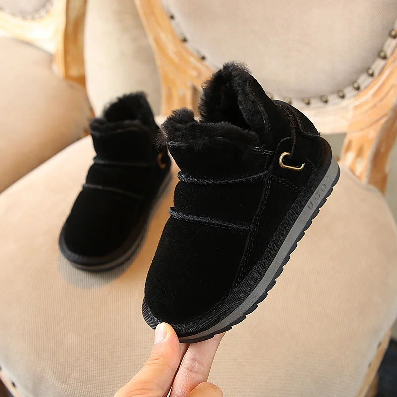 Зимние теплые детские ботинки Утепленные ботиночки из натуральной кожи на