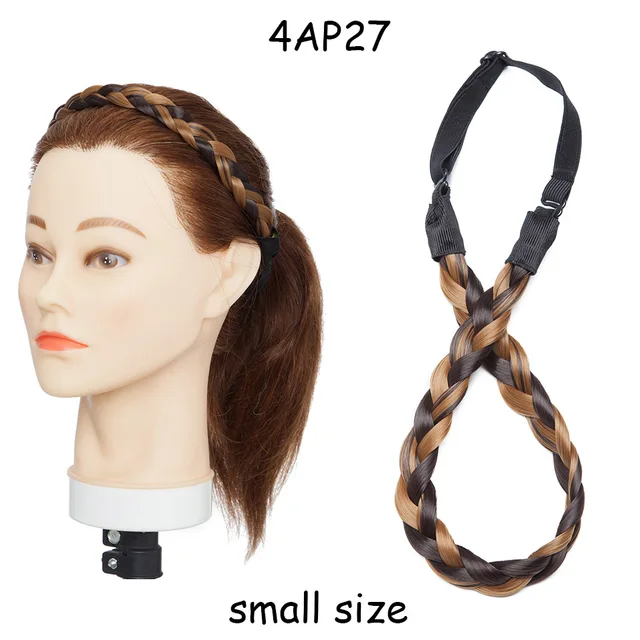 BENEHAIR Synthetic Braided Headbands Fake Hair Plaited Hair Band Braiding Hair Accessories Hair Extension Hairpiece For Women S-4AP27
