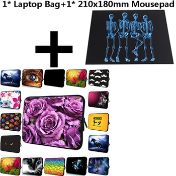 

15.6" Computer Bag Universal Capa Laptop Case 17 14 10 13 12 7 Tablet Cover 10.2 9.7 10.1 11.6 Notebook Pouch+21x18cm Mousepad