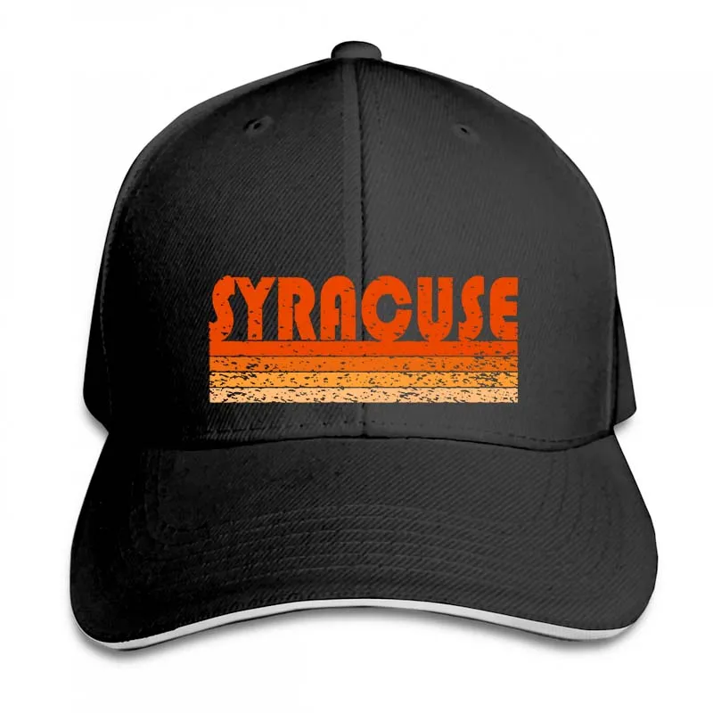 Vintage Retro Syracuse Baseball cap men women Trucker Hats fashion adjustable cap - Цвет: 2-Black