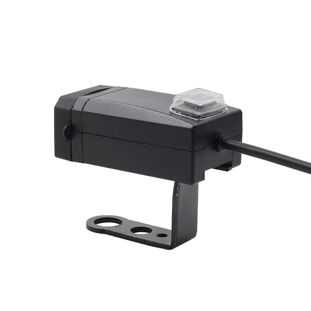 Портативный Прочный 12-24V мотоцикл двойной USB зарядное устройство QC3.0 адаптер питания для быстрой зарядки с переключателем