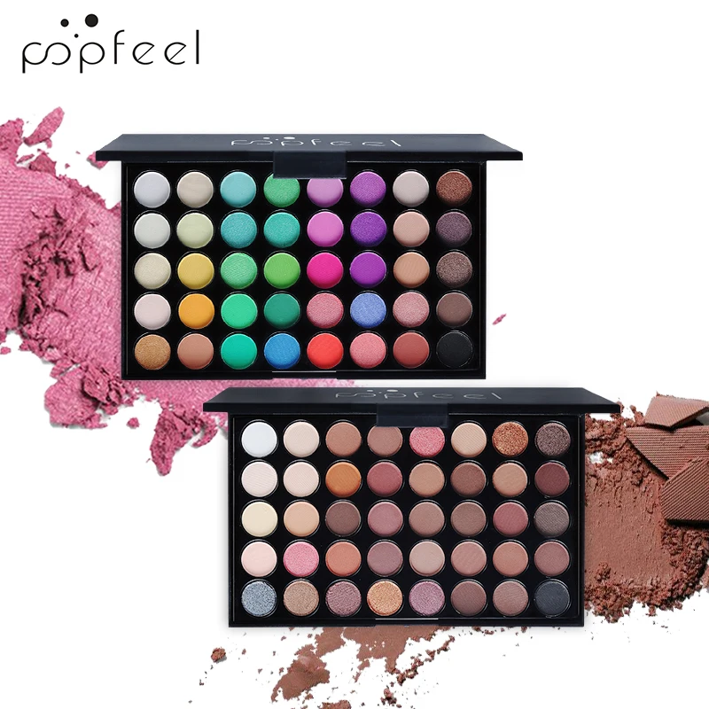 

POPFEEL Glitter Eyeshadow Shimmer Eyeshadow Pallete Smokey Eye Makeup Winged Eye Makeup 10 Color Eye shadow Set Cosmetic Palette