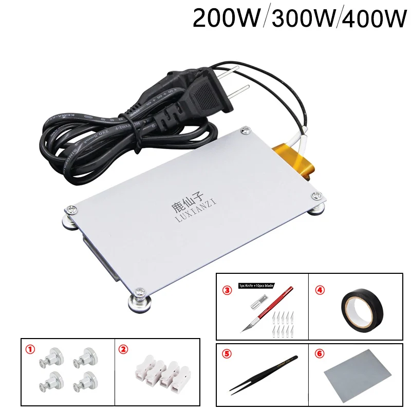 BGA Led Lamp Bead Desoldering Station LCD Strip Chip Repair Thermostat Heating Plate Aluminum TC Fever Preheating | Инструменты