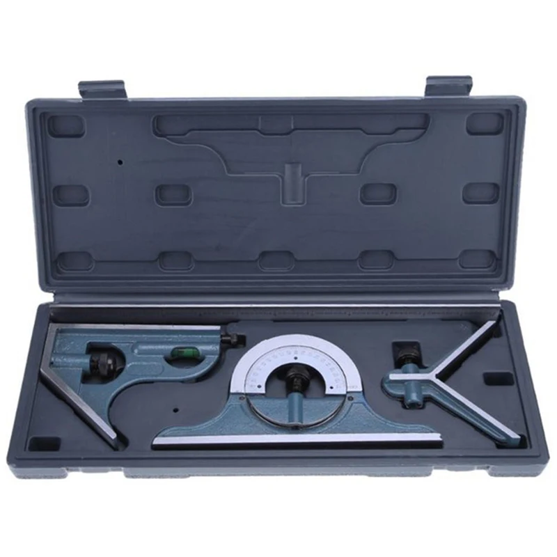 

HHO-1 Set Angle Ruler Universal Bevel 180 Degree Angle Combination Square Protractor Ruler Set Measuring Tool