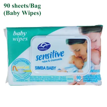 

90 Sheet Portable Soft Alcohol Free Wet Wipes Disposable Moisturizing Tissues Cleaning for Infants Kid Baby Skin Care