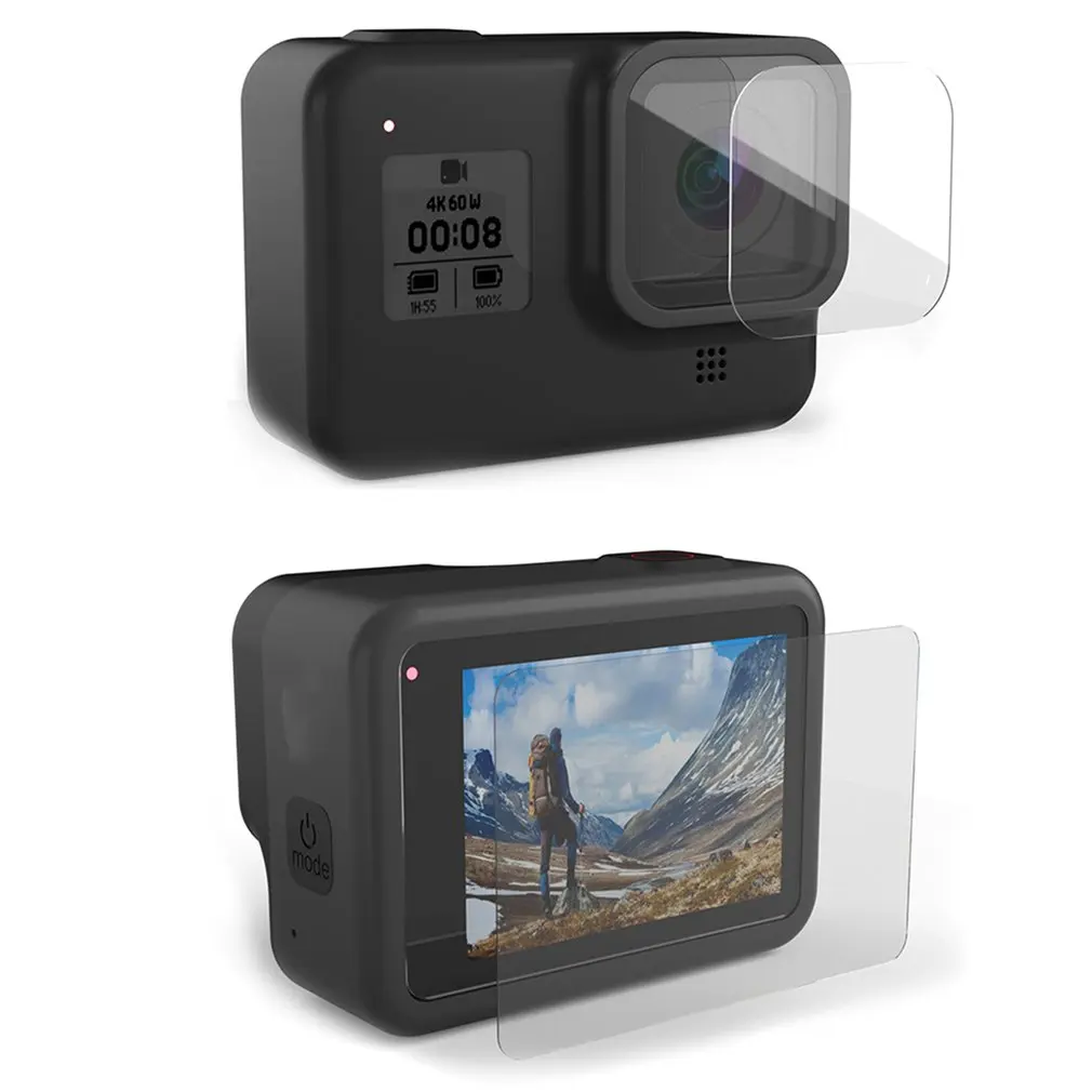 Закаленное стекло протектор экрана для Gopro Hero 8 черная спортивная защита для экрана камеры пленка из закаленного стекла аксессуары для камеры