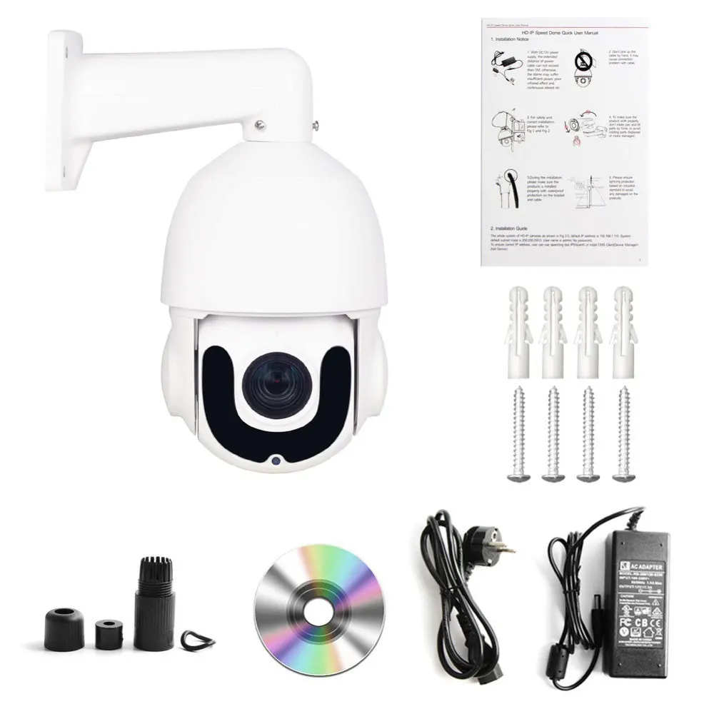 1080P 4MP 5MP POE PTZ IP камера наружная 30X ZOOM водонепроницаемая Мини скоростная купольная