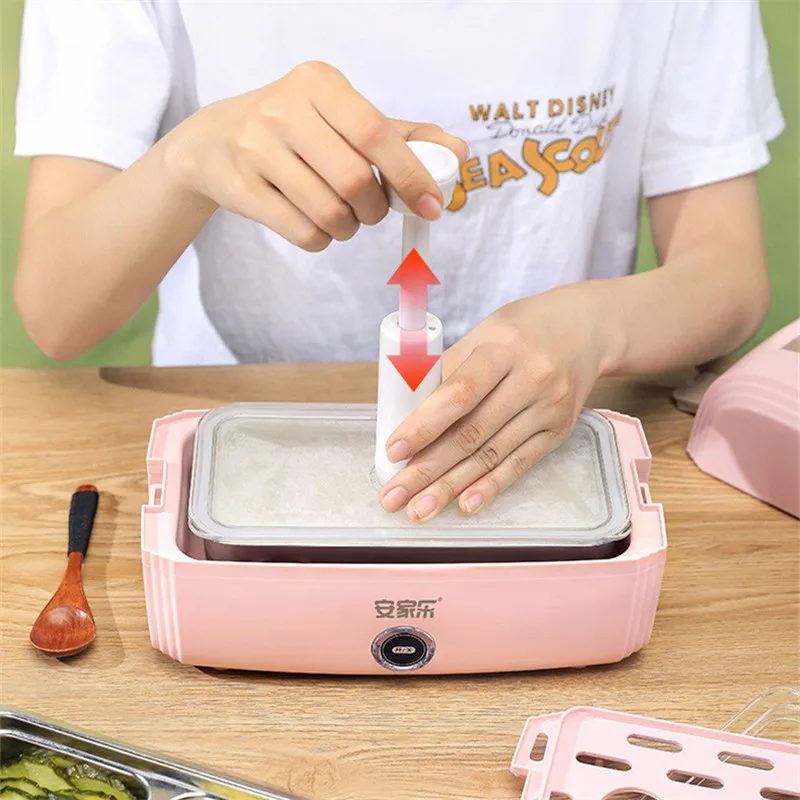 Fashional Electric Lunch Box Meals Heating Box Household Portable Multi Cooker Rice Cooker Warmer Food Steamer Heater Bento Box