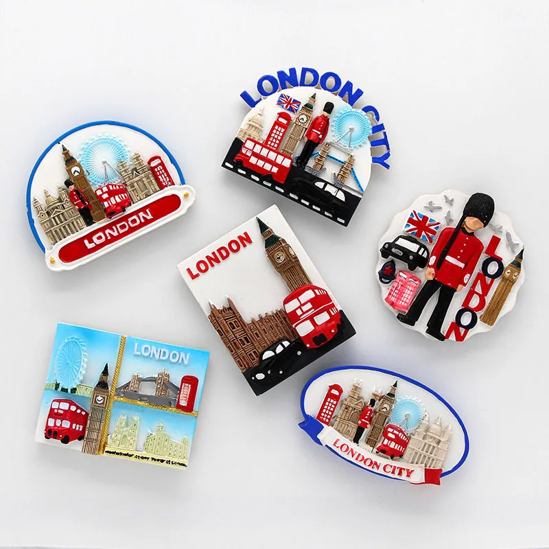 3D Refrigerator Pasted Magnetic World Tourism Souvenir Creative Gifts Fridge Magnets England London Bus Soldier magnetic fridge magnets magnetic sticker magnetic fridge stickers