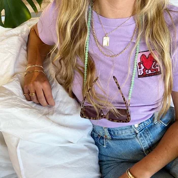 

Cute Candy Color Glass Bead Sunglasses Glasses Beads Chain Women Men Beaded Eyewear Holder Neck Strap Rope Lanyard Boho Necklace