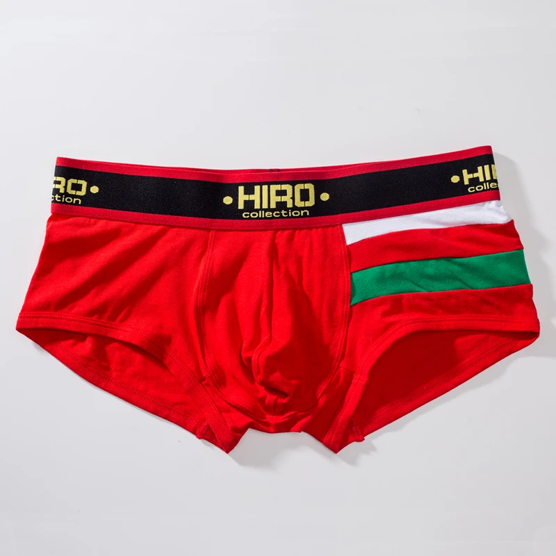 HIRO сексуальное нижнее белье для мужчин, одноцветные мужские боксеры, шорты, мягкие боксеры большого размера плюс мужские хлопковые трусы-боксеры Cueca - Цвет: G06Red